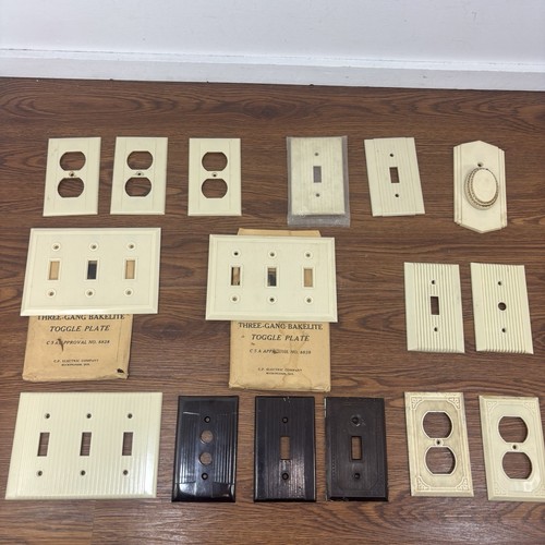 Lot bakelite ivory brown - ivory,